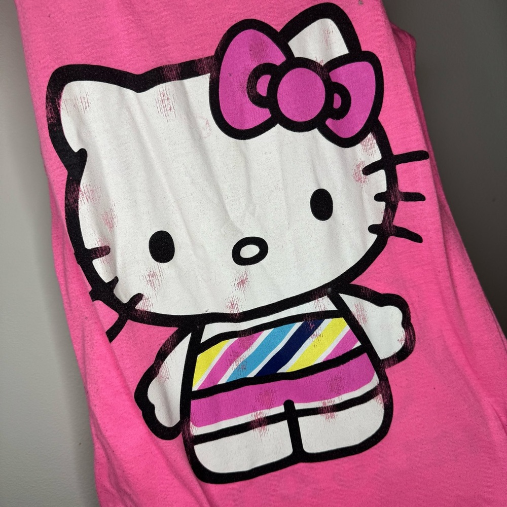 $5 ADD ON Hello Kitty X F21 tank top neon pink Size Small